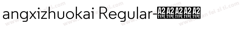 angxizhuokai Regular字体转换